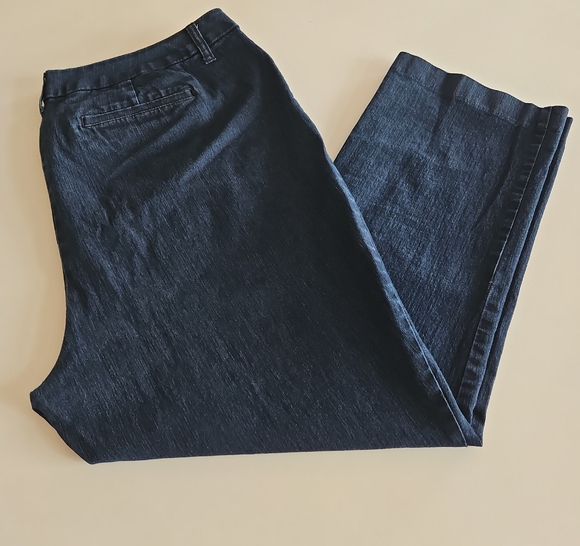 St. John's Bay Straight Leg Dark Blue Denim Jeans - Picture 1 of 10
